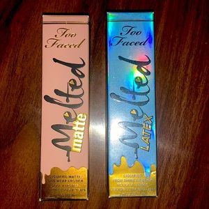 Too Faced liquid matte & liquid latex lipstick